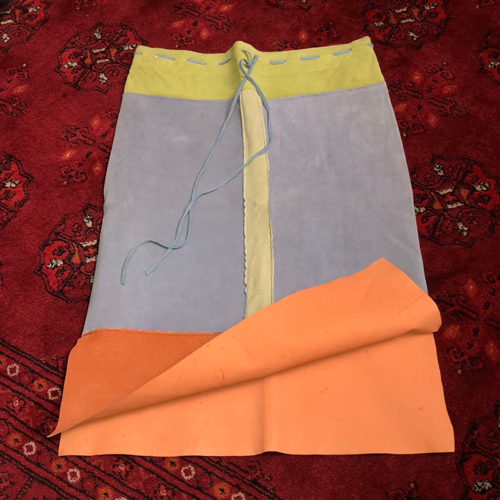 ILLIA 100% LEATHER SKIRT SIZE M - Picture 3 of 11